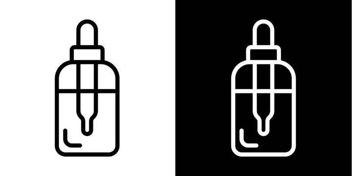 Eye Drops Icon Set White Style Collection
