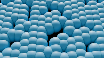 Obraz premium Abstract 3D Light Blue Bubble Blobs Background