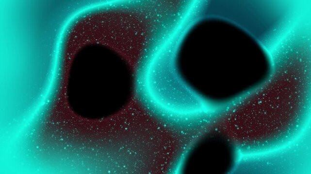 Abstract Turquoise Liquid Animated Transition with Glitter Particles on Alpha