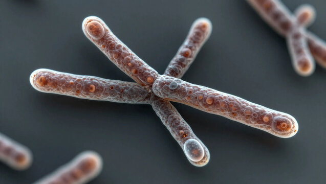 Microscopic image of Clostridium tetani (Gram-positive bacilli) 