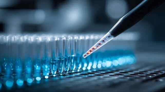 Medical dna analysis in biotechnology research laboratory with advanced scientific equipment, genetic testing, molecular biology research, healthcare science, medical chemistry and laboratory technolo