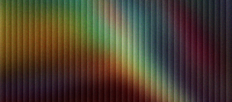 Holographic vertical stripe background with iridescent rainbow light. Abstract metallic texture with colorful gradient lines. Futuristic dark prism pattern for modern digital graphic design.
