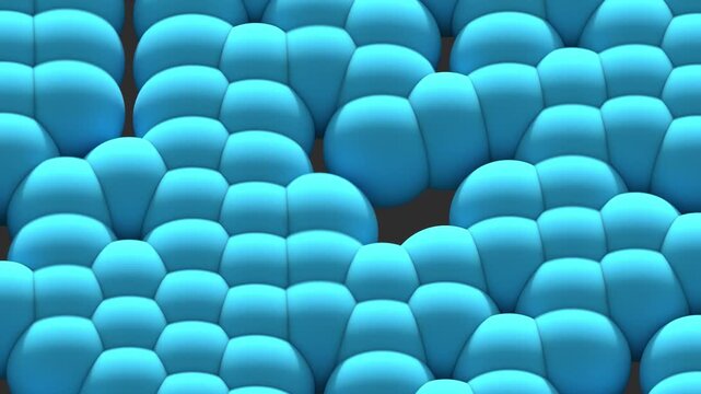 Animated 3D Light Blue Bubble Blobs Background