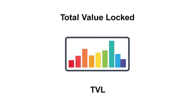 Total Value Locked TVL Bar Chart Graph Cryptocurrency DeFi Finance