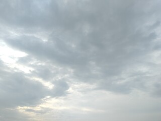 Obraz premium Soft grey clouds in a bright cloudy sky