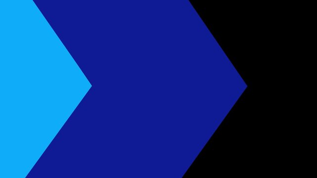 Left to right wipe arrow transition animation, blue shape swipe motion on transparent background 4k motion graphic animation.