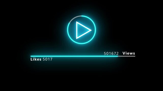Play Button. Live Streaming Template. of Streaming, Broadcasting, Online Video.Pushing 4K Red Play Button Animation isolated on black background