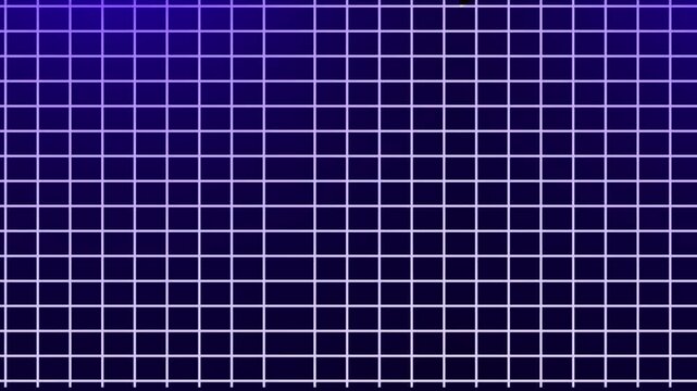 Abstract blue geometric grid background motion animation. Grid Background Horizontal Loop Animation left, dark grid pattern background moving, neon light 4k motion graphic animation.
