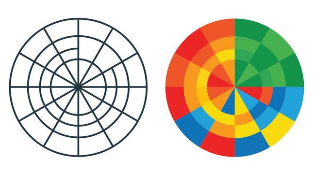 Color Wheel Chart vs Empty Grid