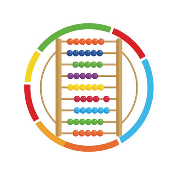 Colorful Abacus Logo Design for Education and Finance