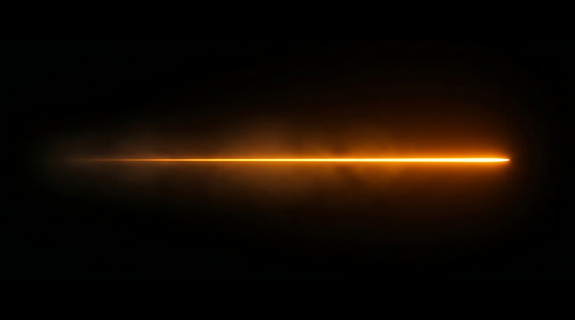 Bright orange light streak against black background