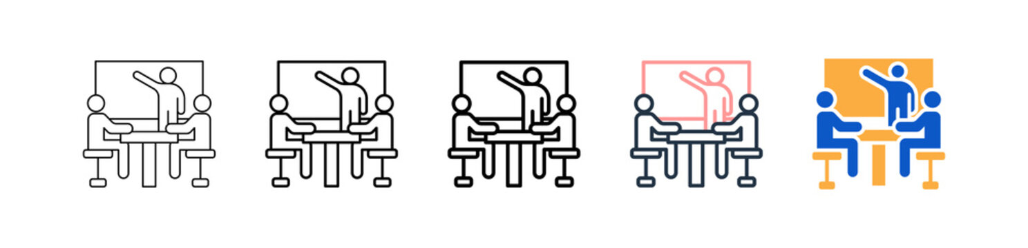 Workshop different style icons set vector illustration. 