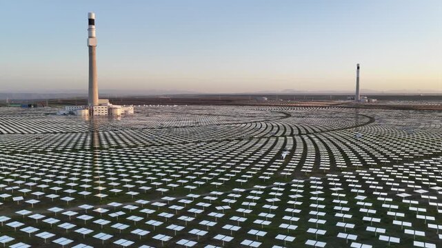 Mirrored Precision: Inside a Tower Concentrated Solar Power Plant