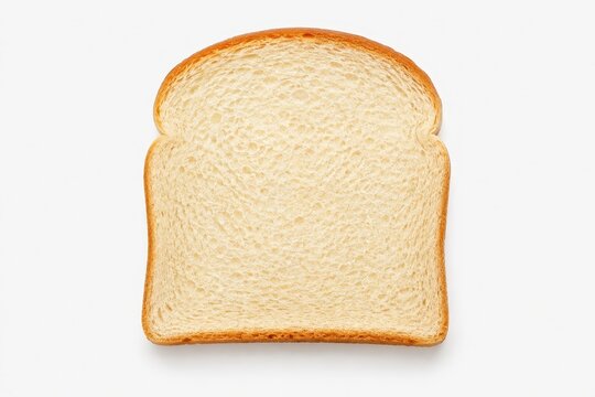 Slice of toasted white bread, isolated on a white background