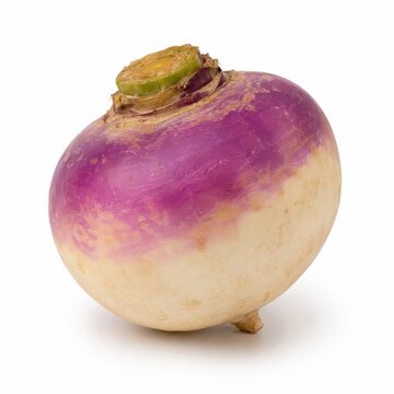 Fresh turnip vegetable on white background