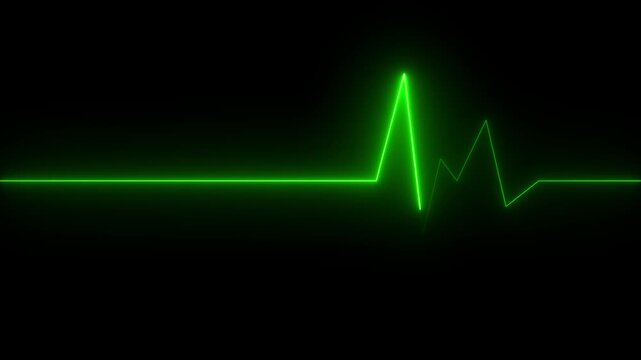 Bright heart rhythm background 4K heartbeat monitor EKG line monitor shows heartbeat ,EKG machine at veterinary clinic during surgery, heartbeat on screen,