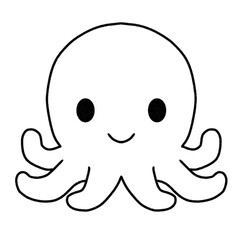 Naklejka premium funny cartoon octopus