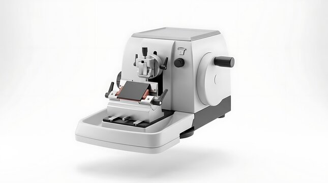 Medical laboratory microtome machine for biological sample slicing