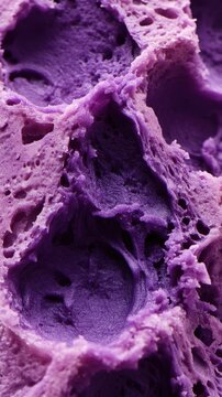 Purple foam texture with airy bubbles and shadows