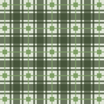 Olive Green Plaid Tartan Seamless Pattern Background