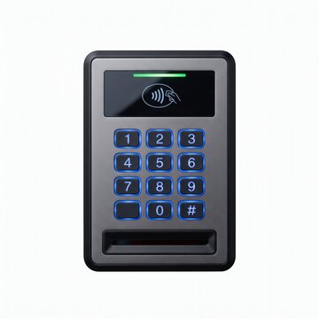 Electronic keypad access control device for security. 
