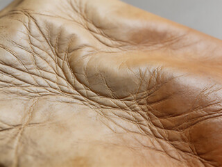 Fototapeta premium Closeup of aged leather texture