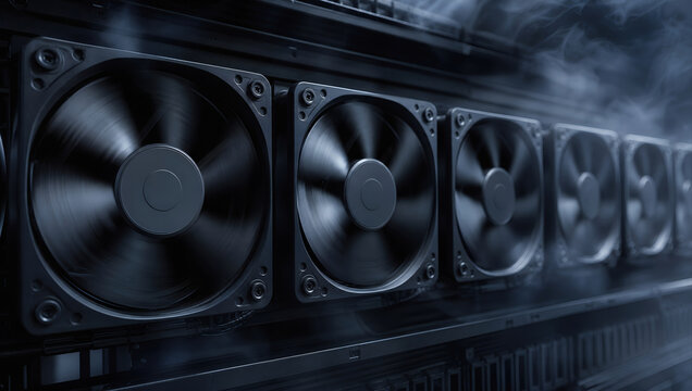 Computer fan cooling ventilation technology hardware dark smoke airflow metal equipment Computer fan cooling ventilation technology hardware dark