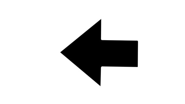 black arrow pointing up animation. Download sign on green screen.4K video. Dow direction arrows symbol. arrow button icon . download icon sign. Red Arrow white background.