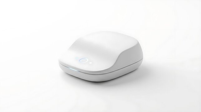 Ergonomic white wireless charging pad or smart device.