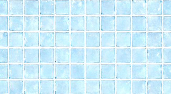 Light Blue Pool Tile Texture Background with Square Pattern