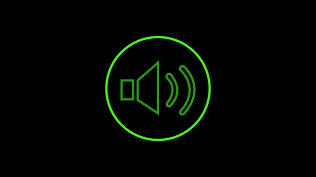 sound audio volume speaker icon,loudspeaker icon.on a black background..