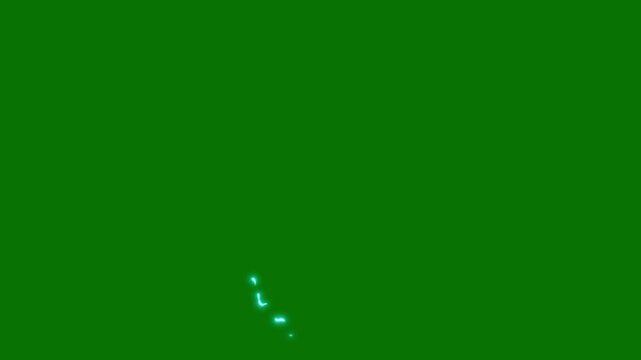 Lightning Thunder over a solid green background. glowing flash energy boom pack, neon hand drawn storm explosion burst, glowing flash energy boom pack,4k animation