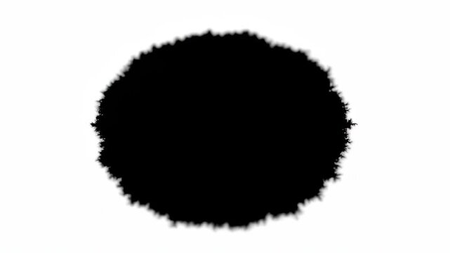 Black circular element material, ink droplet diffusion animation effect