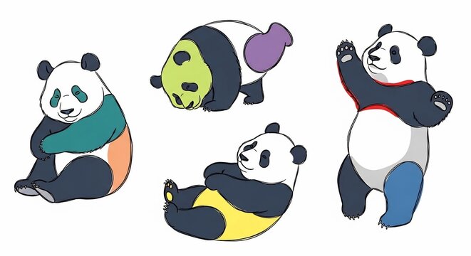 Panda Playtime: A Colorful Carnival of Cub Energy