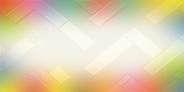 Abstract colorful herringbone pattern with soft rainbow light effect.