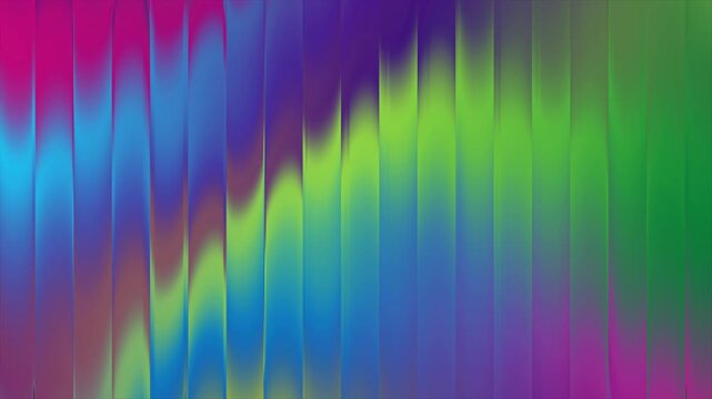 Abstract ambient glass background with colorful chromatic gradients and soft light striped distortion. Iridescent translucent motion design. Seamless loop. Video animation Ultra HD 4K 3840x2160