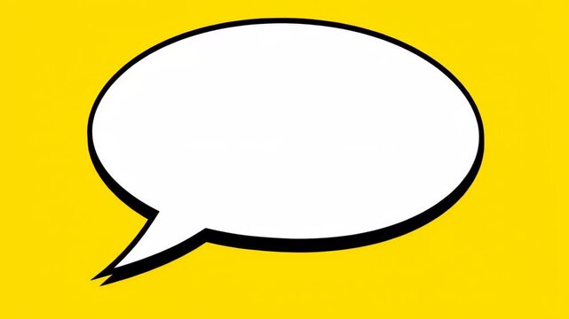 Yellow background white dialogue bubble material, yellow background white pair
