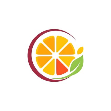 Modern Citrus Orange Logo with Fresh Fruit Slice Design