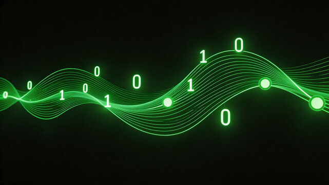 Digital binary wave pattern