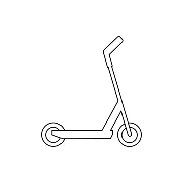 Minimalist Electric Kick Scooter Outline  Icon for Urban Mobility Apps