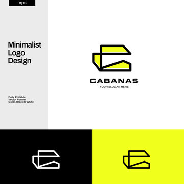 Simple Geometric Initial Letter C Logo Design Template