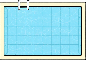 Summer vacation swimming pool bear and dog