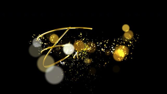 Excited Gold Luxury Script design  , Elegant Signature Typography Design