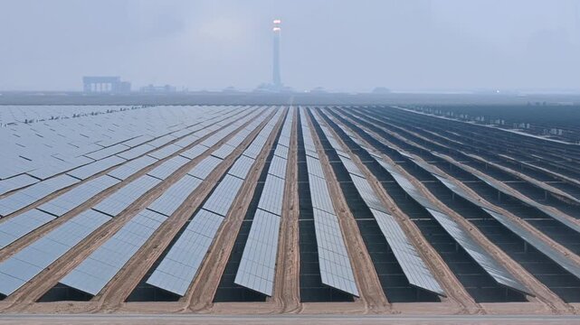 A view of the Mohammed bin Rashid Al Maktoum Solar Park, home to the world's largest CSP project.