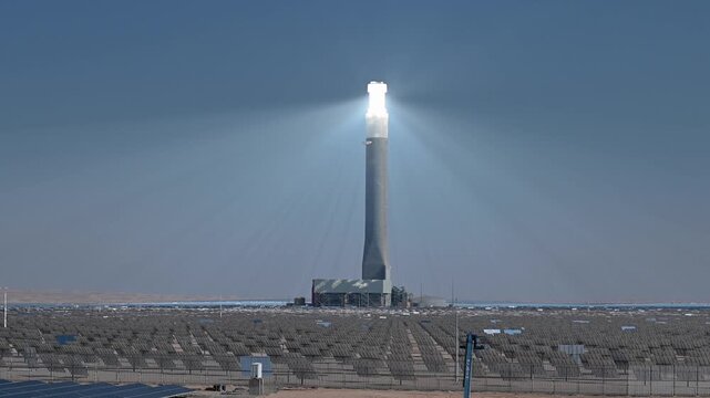 A view of the Mohammed bin Rashid Al Maktoum Solar Park, home to the world's largest CSP project.