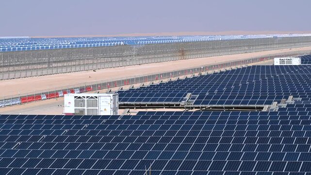 A view of the Mohammed bin Rashid Al Maktoum Solar Park, home to the world's largest CSP project.