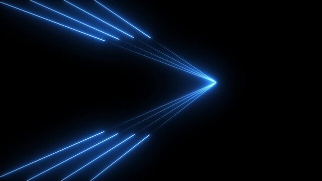 with neon lights match football isometric field video animation. Football championship match versus teams intro sport alpha black background,