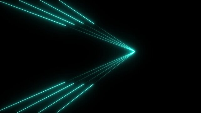 with neon lights match football isometric field video animation. Football championship match versus teams intro sport alpha black background,