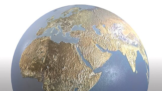 回転する地球