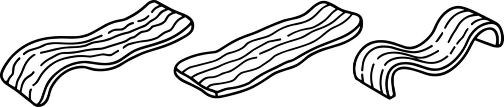 Set of three different shapes of corrugated metal roofing sheets